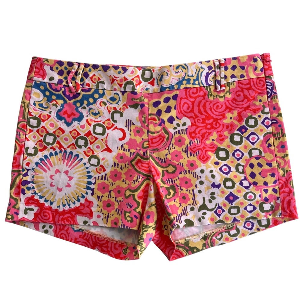 J.Crew Chino Shorts Floral Paisley Print Pink Multi Color Women's Size 4